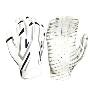 Conception personnalisée Gants de football américain confortables avec paume Gants de football américain avec impression en silicone sur tout le doigt Récepteur personnalisé - Product Image 3