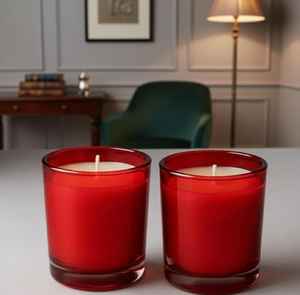 Paraffin Wax Scented <b>Candle</b> Gift Set Colored Glass with Elegant Aromatherapy Fragrance Easy Buy Easy Return Best Price - Product Image 3