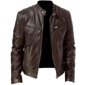 Chaqueta de cuero de motorista ajustada para hombre de primera calidad, ropa de motocicleta de tamaño personalizado elaborada con auténtica chaqueta de cuero auténtico para hombre - Product Image 3