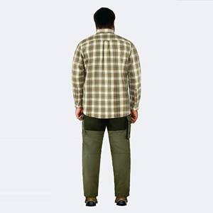 Camisa de franela de algodón estampada de gran tamaño informal a la moda para hombre OEM personalizada 6XL 6XL bolsillos múltiples al aire libre adecuada - Product Image 6