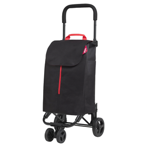 Folding Steel Mesh Shopping <b>Trolley</b> Cart 50L 52x39x95cm Black - Product Image 2