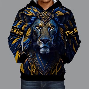 Sudadera con Capucha Personalizada OEM, Impresión Digital por Sublimación 3D, Tinte Liso, Felpa Otoñal, Poliéster/Algodón, Corte Regular, con Bolsillo, para Hombre - Product Image 6