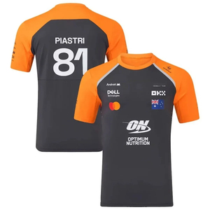 Maillot de course pour homme, nouvelle équipe 2025, Lando Norris, Oscar Piastri, confortable et respirant, col rond, t-shirt d'entraînement en plein air, doux - Product Image 1