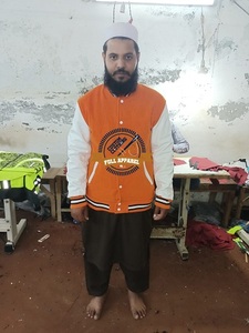 Vente en gros 2025 Blouson d'hiver pour homme style universitaire américain, manches en cuir véritable, coton et laine, col montant, couleurs personnalisables, haute qualité - Product Image 4