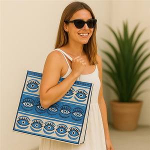 Bolso de Mano Casual con Cuentas de Vidrio Multicolores y Asa, Artesanía India, Hecho a Mano, Forma Personalizada, Artesanía MS - Product Image 2