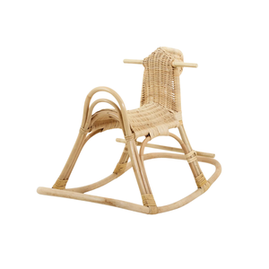 Caballo mecedora de ratán hecho a mano, juguete de mimbre Natural, silla de paseo, mecedora ecológica para bebé, para habitación de niños, decoración Vintage para el hogar - Product Image 3