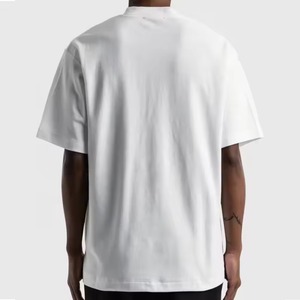 Camiseta de algodón orgánico de 250gsm, ropa de calle, camiseta Unisex con bolsillo en el pecho, camiseta de peso pesado personalizada para hombres, envío DDP - Product Image 3