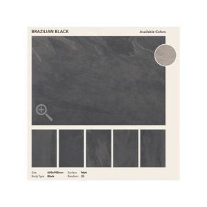 Países europeos 600x600 600x900 Baldosas de porcelana de marfil negro brasileño de alta resistencia Baldosas antideslizantes para exteriores 20mm - Product Image 2