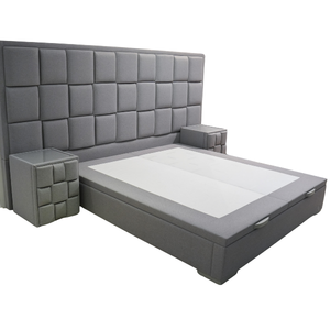 Base de Almacenamiento Original con Cabecero, Conjunto Personalizable Tapizado, Cómodo, Moderno, Estructura de Madera, B2B, Listo para OEM, Lujo Único para Dormitorio - Product Image 2