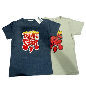 เสื้อยืดผ้าฝ้าย100% สำหรับเด็กพิมพ์ลายแบบเรียบขนาดใหญ่พิมพ์ลายแบบเรียบง่ายใส่ฤดูร้อนพร้อมพิมพ์ลาย