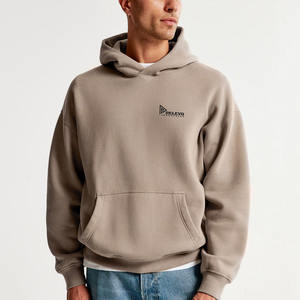 Sweat à capuche uni surdimensionné épais unisexe en coton doux de haute qualité 400 GSM sweats à capuche en coton éponge français - Product Image 5