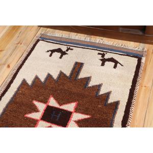 3x10 ft Vintage Turkish Rug, Runner Rug, Herki <b>Brown</b> <b>Wool</b> Rug - Product Image 5