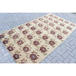 Tapis turc vintage, tapis de 5,1 x 8,9 pieds, grand tapis marocain rouge - Product Image 2