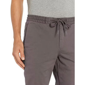 Waffle Knit Panel Street Fashion Sweat Pant con correa de cintura ajustable Transpirable Cómodo Casual Relajado Fit Pantalones de hombre - Product Image 6