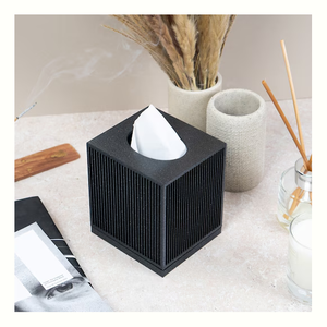 Caja de pañuelos adecuada hecha a mano con detalles de incrustaciones para interiores sofisticados de hogar y oficina Cajas de pañuelos hechas a mano elegantes 2025 - Product Image 1