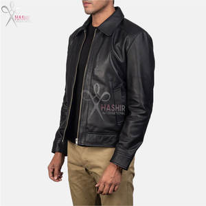 Veste en cuir PU noir unisexe, style classique zippé, style motard, streetwear, vêtements de mode en toile, prix de gros - Product Image 2