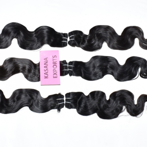 Extensions de cheveux humains Body-wave vietnamienne, couleur naturelle, pour femmes noires, machine à double trame, bon marché, traitement Deep Wave - Product Image 5