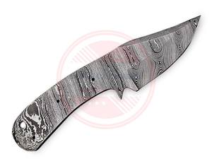 Al por mayor Damasco cuchillo Skinner hoja en blanco forjado a mano hojas en blanco de espiga completa con Funda de cuero - Product Image 3