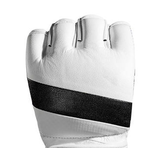 Gants de boxe MMA demi-doigts, poignées en cuir PU, sangle de poignet réglable, unisexe, pour Muay Thai, combat, Sanda, arts martiaux - Product Image 3