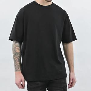 Camiseta de Hombre 100% Algodón, Estilo Holgado, Lavado Ácido, Hombros Caídos, Lisa, Estilo Urbano, Gruesa, Antiarrugas - Product Image 2