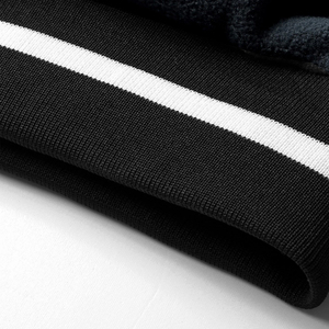 Collège noir laine veste en cuir véritable manches en gros Varsity Bomber avec broderie col à capuche saison d'hiver 4XL - Product Image 4