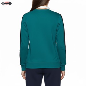 Sweat à capuche zippé intégral pour femme en polyester/coton, polaire de haute qualité, coupe oversize, imprimé en relief, motif uni, hiver, 2 pièces devant - Product Image 2