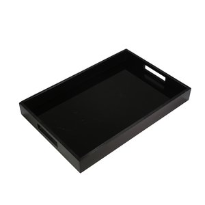 2025 Vibrant Black Serving <b>Tray</b> Large Acrylic <b>Tray</b>, Decorative Display Stand, <b>Dressing</b> <b>Table</b> <b>Tray</b> with Handle - Product Image 1