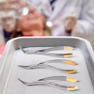 Orthodontic Tooth Extraction Forceps Set Customized Logo Manual Steel Dental Instruments Reusable Root Fragment Pliers - Product Image 2