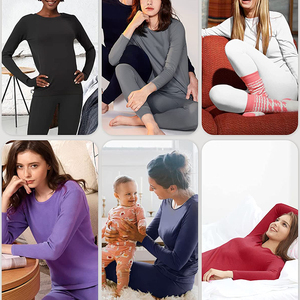 Calzoncillos largos para mujer a precio de fábrica, ropa interior térmica de tela elástica de invierno transpirable de poliéster 100% - Product Image 6