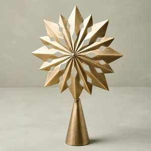 Décoration de maison moderne Décoration de table Meilleure vente Table Top Star Stand Golden Antique Décoration de Noël - Product Image 6