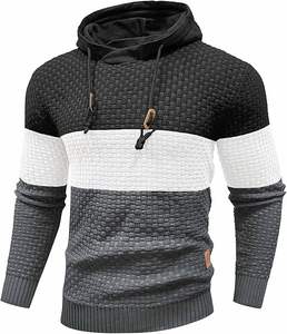 Nouveau design 100% laine mérinos 12GG Cardigan à demi-zip pour homme pour l'automne - Product Image 1
