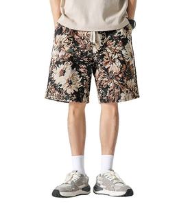 Cómodos pantalones cortos de verano para hombre de cintura media de secado rápido y personalizar diseño informal estampado completo materiales Premium cordón - Product Image 6