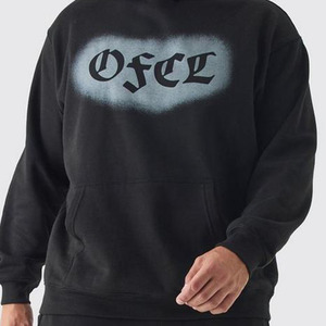 Custom Trendy Hoodie Sweatpants Jogger <b>Set</b> Tracksuit Oversized Plus OFCL <b>Spray</b> Hoodie & Relaxed Fit Jogger Sweat pants - Product Image 4