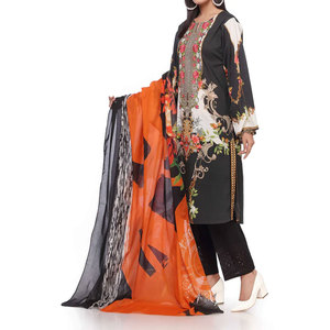 Últimos diseños mujeres 3 piezas vestido de césped hecho a medida pakistaní elegante verano señoras trajes de césped al por mayor - Product Image 2