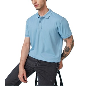 Chemise en jersey de coton respirant de haute qualité pour homme, à manches courtes, unie, à 2 boutons, tricotée, toutes tailles, style décontracté, style golf - Product Image 5