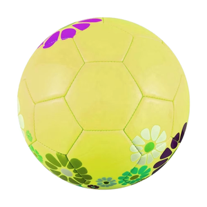 Balón de Fútbol Cosido a Máquina con Diseño de Flores de 32 Paneles, Color Amarillo, Entrenamiento, Duradero - Product Image 3