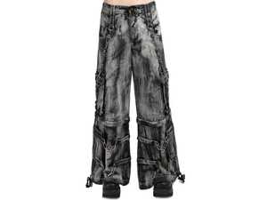 Pantalones góticos negros para hombre pantalones cargo alternativos con Tirantes ajustables bolsillos con cremallera y aspecto de motorista de estilo callejero vintage - Product Image 2