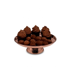 El soporte decorativo para pasteles de metal de cobre aporta una elegancia refinada a su expositor de cupcakes, perfecto para fiestas, bodas y eventos - Product Image 1
