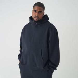 เสื้อฮู้ดผู้ชายแนวสตรีทเสื้อมีฮู้ดน้ำหนักตัวใหญ่500Gsm เปล่ามีโลโก้ออกแบบได้ตามต้องการ - Product Image 1