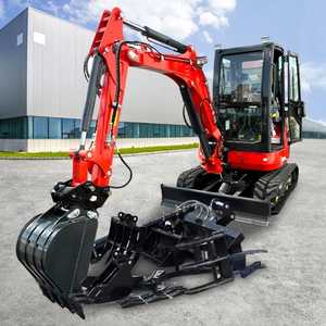 Mini-excavatrice compacte hydraulique sur chenilles de 1,2 tonne avec godet de creusement d'une capacité de 0,12 m³ et moteur diesel - Product Image 3