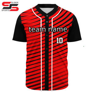 Venta caliente personalizado en blanco 100% poliéster béisbol camisa botón abajo personalizado béisbol Jersey - Product Image 6