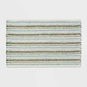 Alfombra de baño moderna antideslizante con rayas, alfombrilla de baño de microfibra de poliéster con patrón de ondas absorbente para uso doméstico en hoteles, hecha a máquina - Product Image 2