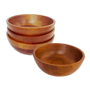 Cuencos de madera rústicos hechos a mano para una alimentación saludable Cuencos de madera únicos para servir Madera orgánica sostenible pulida para el hogar - Product Image 6