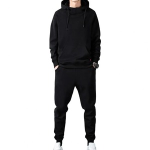 Sweat-shirt tendance pour hommes, pantalon de survêtement, veste, pantalon à capuche avec capuche et cordon de serrage, ensemble de vêtements de sport, 1 ensemble - Product Image 1