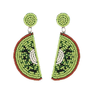 Elegantes pendientes de hoja hechos a mano en diseño de bordado de cuentas multicolor para chicas hermosas y mujeres de moda - Product Image 2