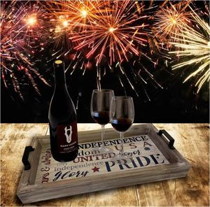 Plateau de service créatif en bois massif marron élégant pour la maison décorative hôtel restaurant bar ustensiles de cuisine décor de table fabriqué en Inde - Product Image 6