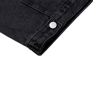 Chaqueta Vaquera para Hombre, Estilo Moderno, Desgastada, Lavado Azul, Cuello Alto, Chaqueta Vaquera Genuina para Hombre, para la Temporada de Invierno - Product Image 5