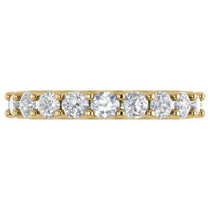 Alliance de mariage en or jaune 14 carats avec diamants éternels, anneaux en diamants de 3,23 carats - Product Image 1