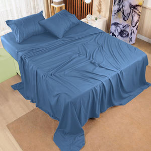 Taille de luxe ensemble complet King couette ensemble 100% coton écologique 200TC plaine personnalisé pour les entreprises - Product Image 1