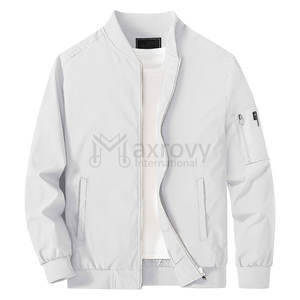 Bomber Jacket Veste décontractée coupe-vent Outwear Veste pour homme Coupe-vent léger avec 5 poches Streetwear Vêtements - Product Image 1